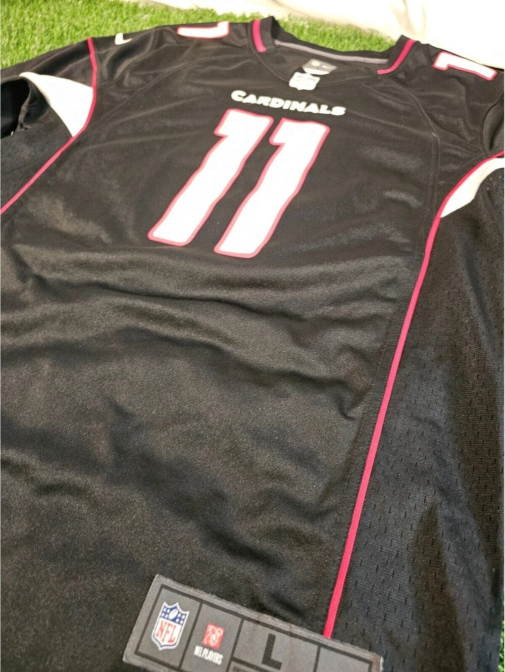 Authentic Arizona Cardinals #11 Fitzgerald Black Football Jersey Large